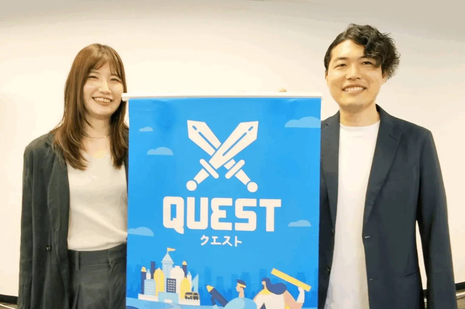 TEAM CLIP の研修のあとに並ぶカオナビのご担当者と SAL のスタッフ